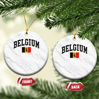 Vintage Belgium Ceramic Ornament Lion Royal Flag Graphic Belgian Soccer Football Pride Gift for Fans