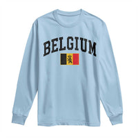 Vintage Belgium Long Sleeve Shirt Lion Royal Flag Graphic Belgian Soccer Football Pride Gift for Fans