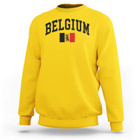 Vintage Belgium Sweatshirt Lion Royal Flag Graphic Belgian Soccer Football Pride Gift for Fans