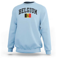 Vintage Belgium Sweatshirt Lion Royal Flag Graphic Belgian Soccer Football Pride Gift for Fans