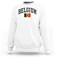 Vintage Belgium Sweatshirt Lion Royal Flag Graphic Belgian Soccer Football Pride Gift for Fans