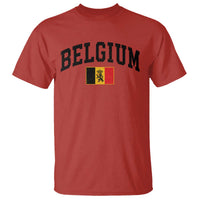 Vintage Belgium T Shirt Lion Royal Flag Graphic Belgian Soccer Football Pride Gift for Fans