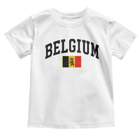 Vintage Belgium Toddler T Shirt Lion Royal Flag Graphic Belgian Soccer Football Pride Gift for Fans