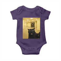 Black Cat Selfie with Dinosaur in The Backrooms Liminal Space Graphic Baby Onesie Liminal Space Urban Legend Meme