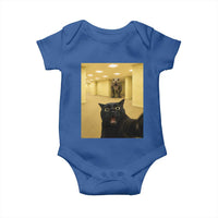 Black Cat Selfie with Dinosaur in The Backrooms Liminal Space Graphic Baby Onesie Liminal Space Urban Legend Meme