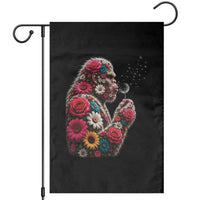 Floral Bigfoot Blowing Wishes Dandelion Garden Flag Vintage Sasquatch Art Botanical Wildlife Graphic