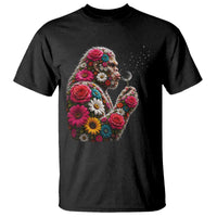 Floral Bigfoot Blowing Wishes Dandelion T Shirt Vintage Sasquatch Art Botanical Wildlife Graphic