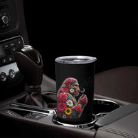 Floral Bigfoot Blowing Wishes Dandelion Tumbler Cup Vintage Sasquatch Art Botanical Wildlife Graphic