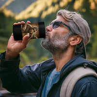 Funny Bigfoot Drinking Beer 4 in 1 Can Cooler Tumbler Vintage Cool Sunglasses Sasquatch Pub Graphic
