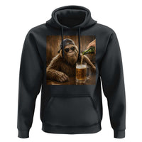Funny Bigfoot Drinking Beer Hoodie Vintage Cool Sunglasses Sasquatch Pub Graphic