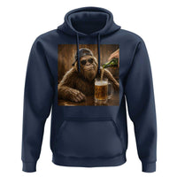Funny Bigfoot Drinking Beer Hoodie Vintage Cool Sunglasses Sasquatch Pub Graphic