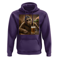 Funny Bigfoot Drinking Beer Hoodie Vintage Cool Sunglasses Sasquatch Pub Graphic