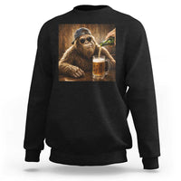 Funny Bigfoot Drinking Beer Sweatshirt Vintage Cool Sunglasses Sasquatch Pub Graphic