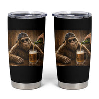 Funny Bigfoot Drinking Beer Tumbler Cup Vintage Cool Sunglasses Sasquatch Pub Graphic