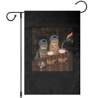 Funny Smoking Cats Drinking Beer at the Bar Garden Flag Funny Bad Boys Cigarette Kitty Gen Z Meme