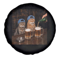 Funny Smoking Cats Drinking Beer at the Bar Spare Tire Cover Funny Bad Boys Cigarette Kitty Gen Z Meme