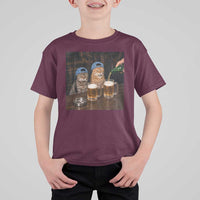 Funny Smoking Cats Drinking Beer at the Bar T Shirt For Kid Funny Bad Boys Cigarette Kitty Gen Z Meme
