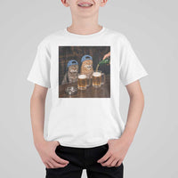 Funny Smoking Cats Drinking Beer at the Bar T Shirt For Kid Funny Bad Boys Cigarette Kitty Gen Z Meme