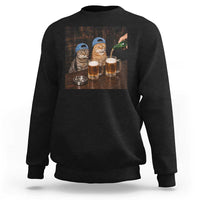Funny Smoking Cats Drinking Beer at the Bar Sweatshirt Funny Bad Boys Cigarette Kitty Gen Z Meme
