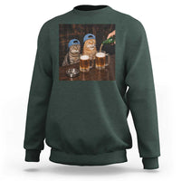 Funny Smoking Cats Drinking Beer at the Bar Sweatshirt Funny Bad Boys Cigarette Kitty Gen Z Meme