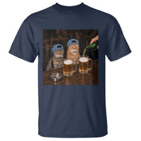 Funny Smoking Cats Drinking Beer at the Bar T Shirt Funny Bad Boys Cigarette Kitty Gen Z Meme