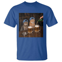Funny Smoking Cats Drinking Beer at the Bar T Shirt Funny Bad Boys Cigarette Kitty Gen Z Meme