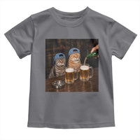 Funny Smoking Cats Drinking Beer at the Bar Toddler T Shirt Funny Bad Boys Cigarette Kitty Gen Z Meme