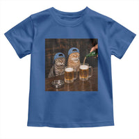 Funny Smoking Cats Drinking Beer at the Bar Toddler T Shirt Funny Bad Boys Cigarette Kitty Gen Z Meme