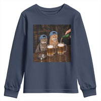 Funny Smoking Cats Drinking Beer at the Bar Youth Sweatshirt Funny Bad Boys Cigarette Kitty Gen Z Meme