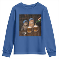 Funny Smoking Cats Drinking Beer at the Bar Youth Sweatshirt Funny Bad Boys Cigarette Kitty Gen Z Meme