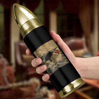 Black Cat Biting Shark Anime Graphic Japanese Bullet Tumbler Vintage Graphic Ukiyo-e Art
