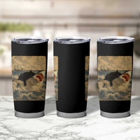 Black Cat Biting Shark Anime Graphic Japanese Tumbler Cup Vintage Graphic Ukiyo-e Art