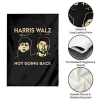 Harris Walz Garden Flag Retro We Are Not Going Back