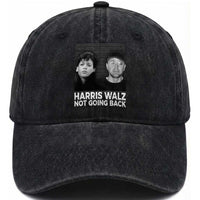 Harris Walz Washed Cotton Baseball Cap Vintage We Are Not Going Back