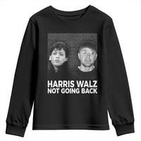 Harris Walz Youth Sweatshirt Vintage We Are Not Going Back