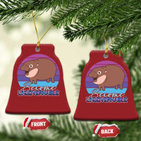 Funny Moo Deng Christmas Ornament Baby Hippo Become Ungovernable - Wonder Print Shop