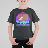 Funny Moo Deng T Shirt For Kid Baby Hippo Become Ungovernable - Wonder Print Shop