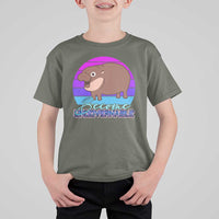 Funny Moo Deng T Shirt For Kid Baby Hippo Become Ungovernable - Wonder Print Shop