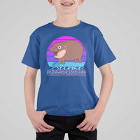 Funny Moo Deng T Shirt For Kid Baby Hippo Become Ungovernable - Wonder Print Shop