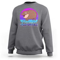 Funny Moo Deng Sweatshirt Baby Hippo Become Ungovernable - Wonder Print Shop