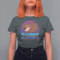 Funny Moo Deng T Shirt For Women Baby Hippo Become Ungovernable - Wonder Print Shop
