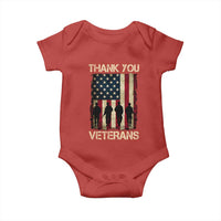 Thank You Veterans Baby Onesie Veterans Day Patriotic American Flag - Wonder Print Shop