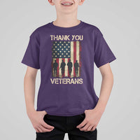 Thank You Veterans T Shirt For Kid Veterans Day Patriotic American Flag - Wonder Print Shop