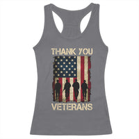 Thank You Veterans Racerback Tank Top Veterans Day Patriotic American Flag - Wonder Print Shop