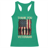 Thank You Veterans Racerback Tank Top Veterans Day Patriotic American Flag - Wonder Print Shop