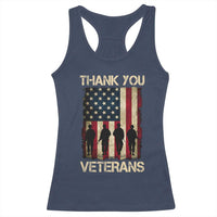Thank You Veterans Racerback Tank Top Veterans Day Patriotic American Flag - Wonder Print Shop