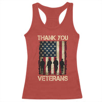 Thank You Veterans Racerback Tank Top Veterans Day Patriotic American Flag - Wonder Print Shop