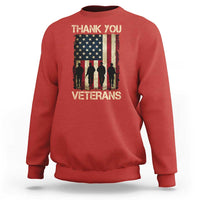 Thank You Veterans Sweatshirt Veterans Day Patriotic American Flag - Wonder Print Shop