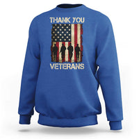 Thank You Veterans Sweatshirt Veterans Day Patriotic American Flag - Wonder Print Shop