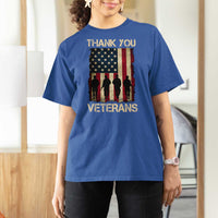 Thank You Veterans T Shirt For Women Veterans Day Patriotic American Flag - Wonder Print Shop